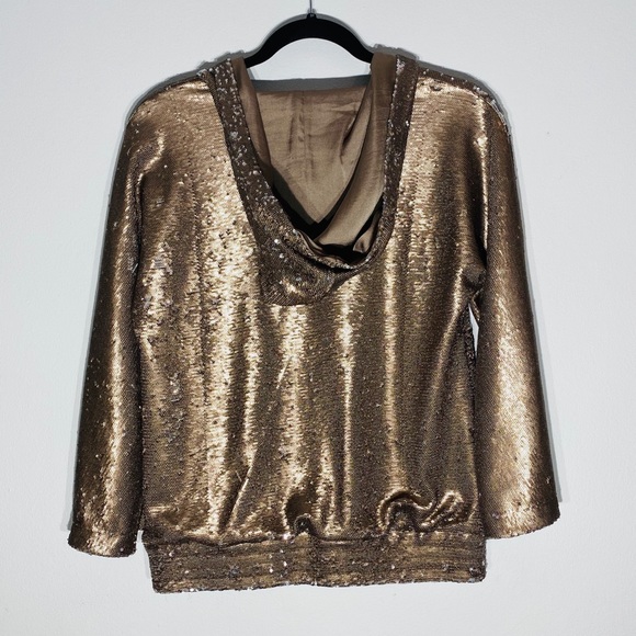 Bronze/Gold Flip Sequins Jacket**Sm.-Med. $695 - Picture 4 of 7